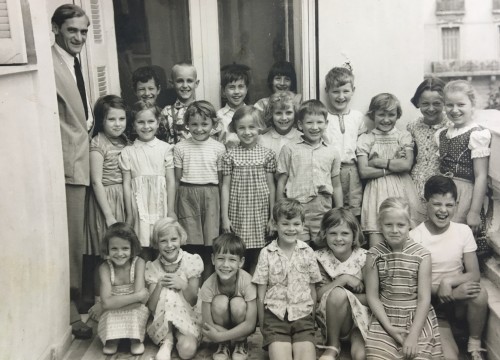 Schulklasse in der Metsovou-Straße, Ende der 1950er-Anfang der 1960er Jahre