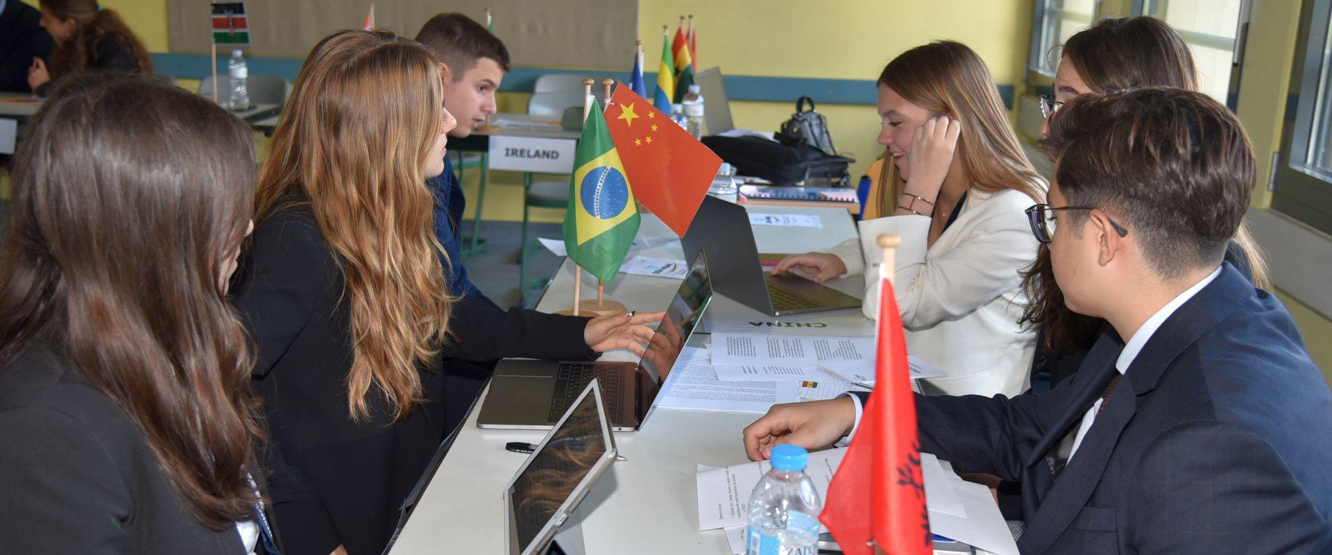 Learn about the workings of the United Nations, participate in political debates 
