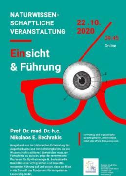 Science Moments 2020 mit Prof. Nikolaos E. Bechrakis „Einsicht & Führung“